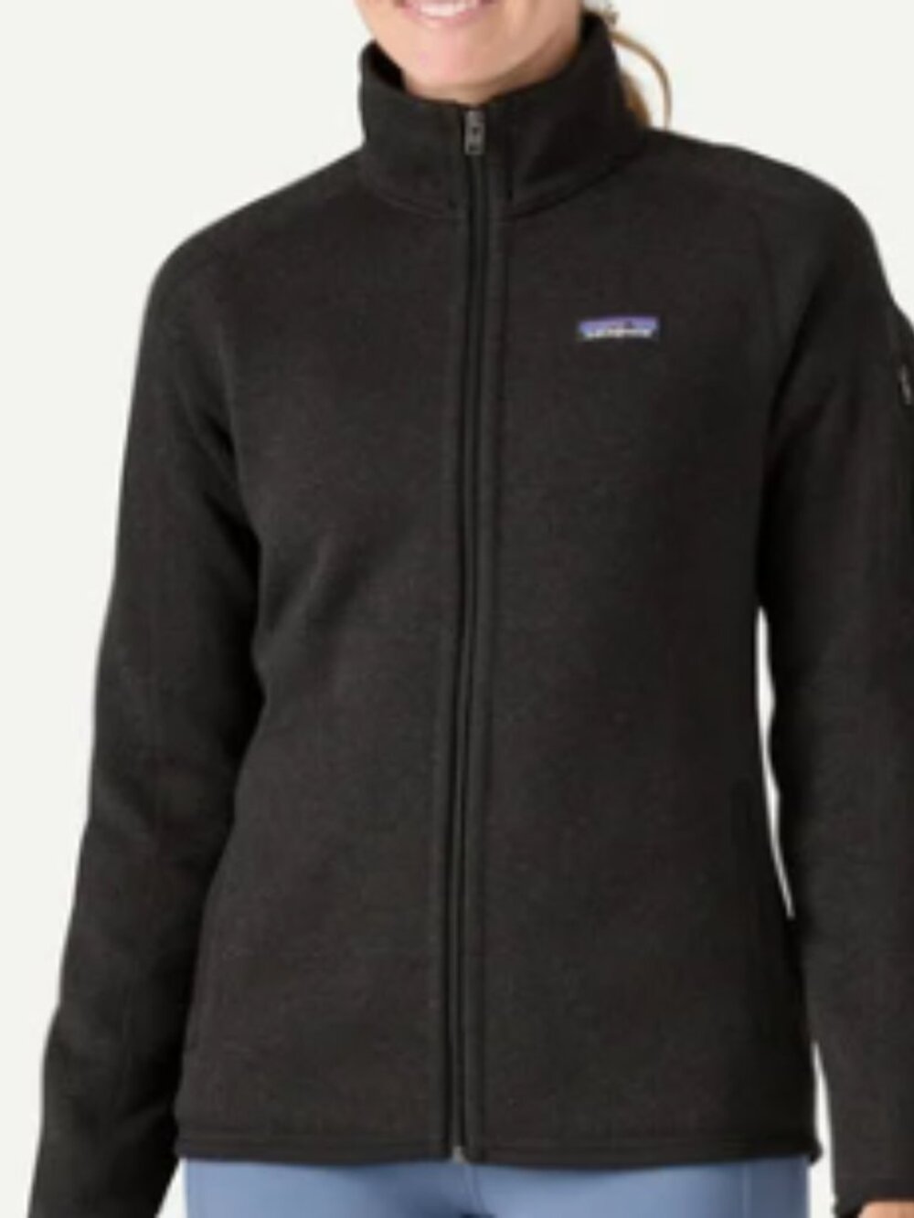 Never worn! Patagonia Black Full-Zip Fleece Jacket with Logo Patch